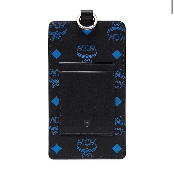Authentic MCM Leather VISETOS logo print phone/card lanyard/Crosby - Picture 4 of 16